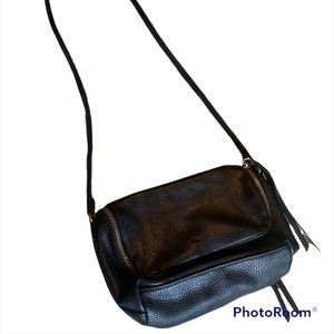 H&M small black one zipper two tassel crossbody casual purse 6inchx9inch